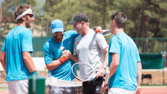 Mark Petchey with Neilson tennis coaches